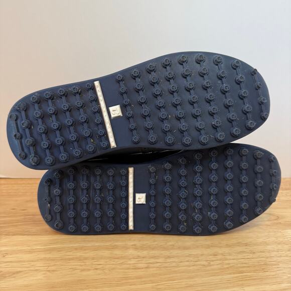 Duca del Cosma Italian Spikeless Golf Shoes Men’s Size 10 Navy Brown Red Lace-Up - Picture 6 of 9